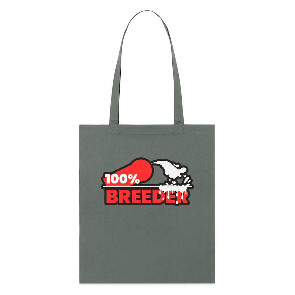 100% BREEDER | Kink Fetish Pride Bio-Stoffbeutel - Anthrazit