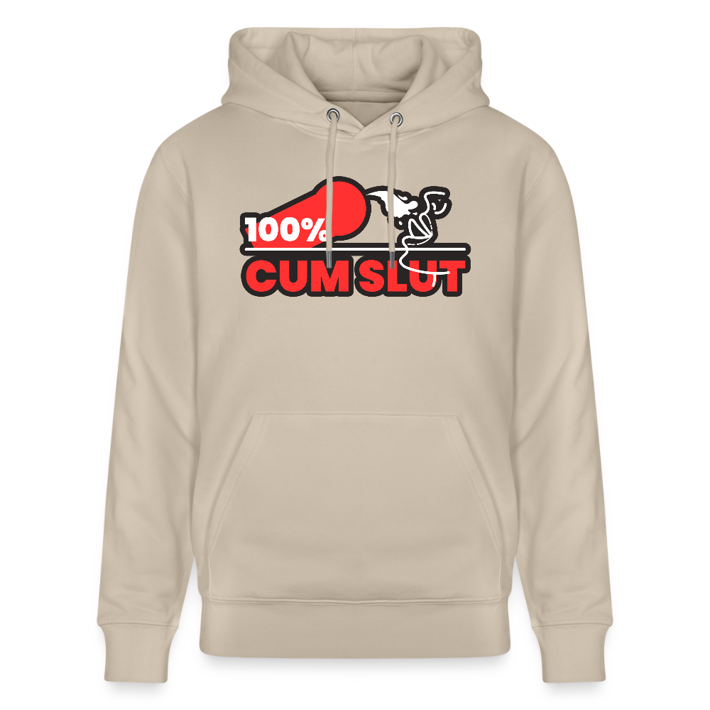 100% CUM SLUT | Kink Fetish Pride Bio-Hoodie Unisex - Beige