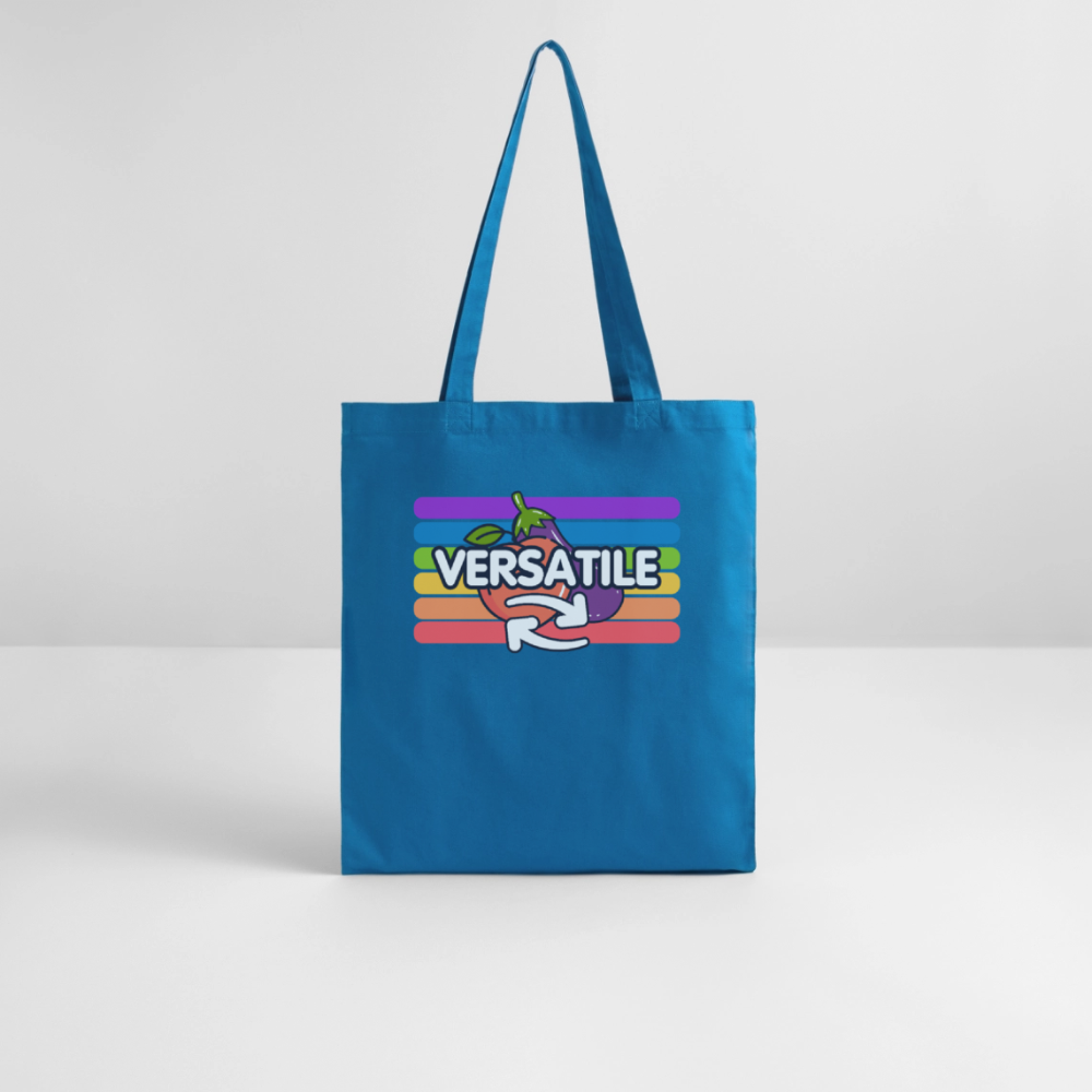 Versatile Gay | Pride Bio-Stoffbeutel - Königsblau