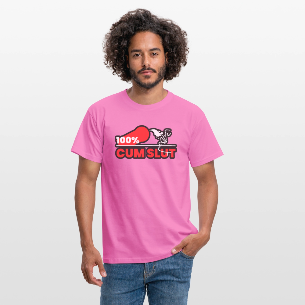 100% CUM SLUT | Kink Fetish Pride T-Shirt - Pink