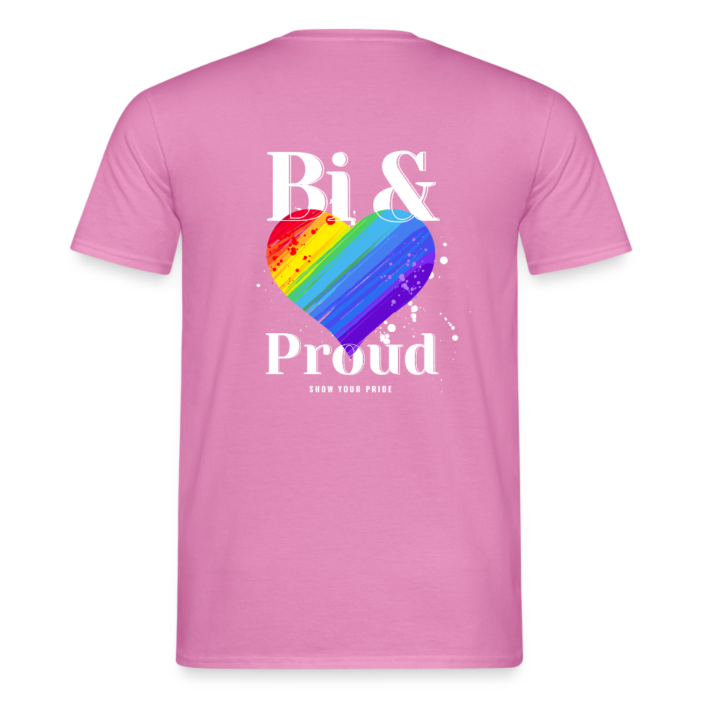 Bi & Proud | Regenbogenherz Pride T-Shirt - Pink
