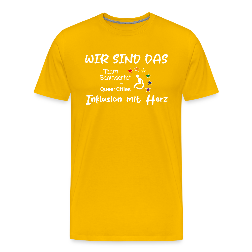 Team Behinderte – Inklusion mit Herz | Solidaritäts-Shirt - Sonnengelb