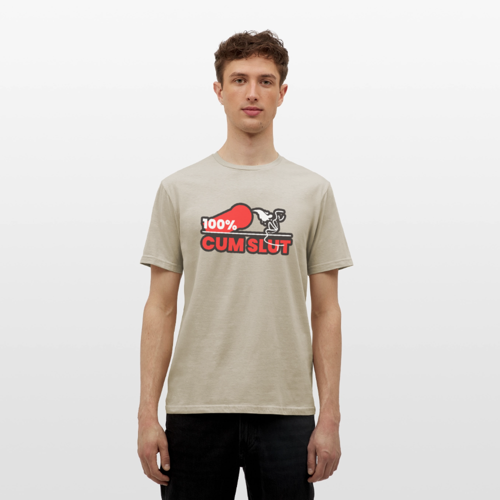 100% CUM SLUT | Kink Fetish Pride T-Shirt - Sandbeige