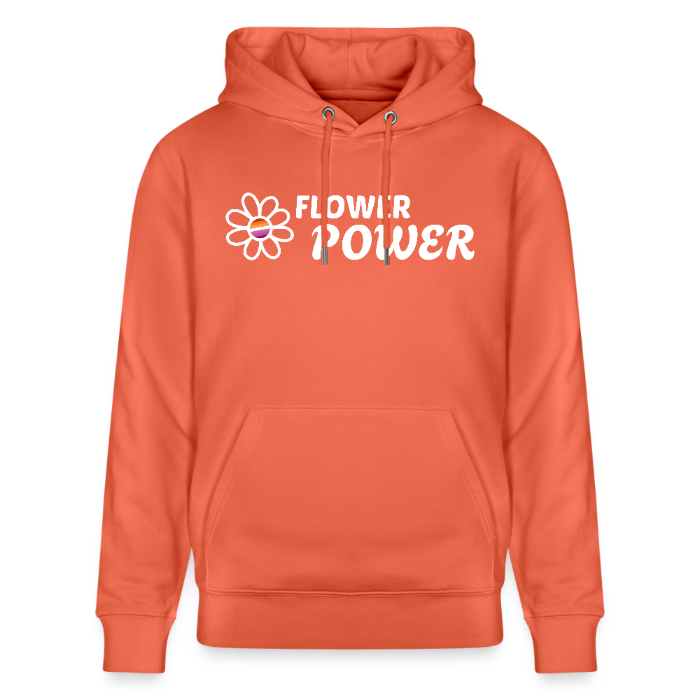 Flower Power | Lesbian Pride Bio-Hoodie Unisex - Hellrot