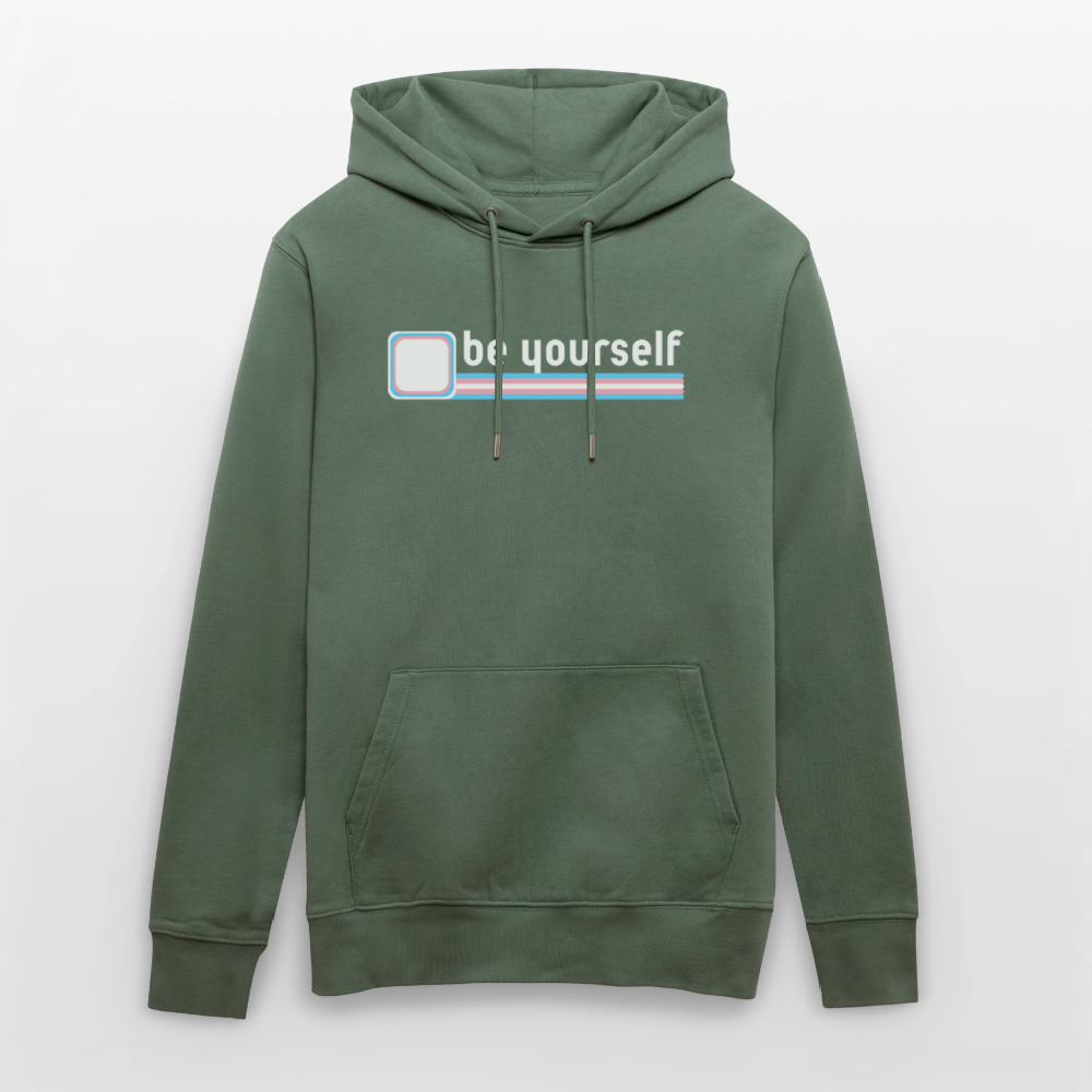 "be yourself" | Trans Pride Bio-Hoodie Unisex - Tanngrün