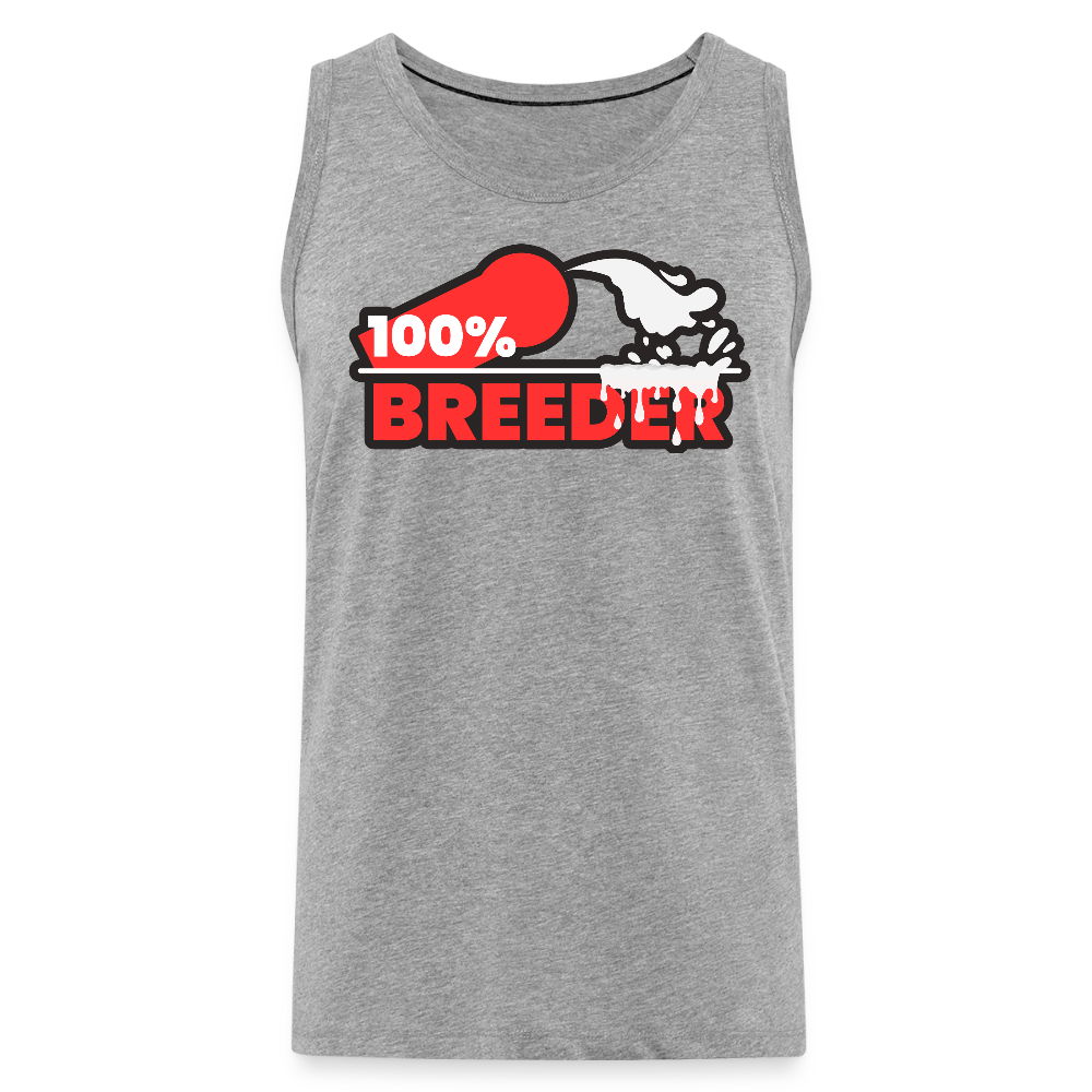 100% BREEDER | Kink Fetish Pride Premium Tank Top - Grau meliert
