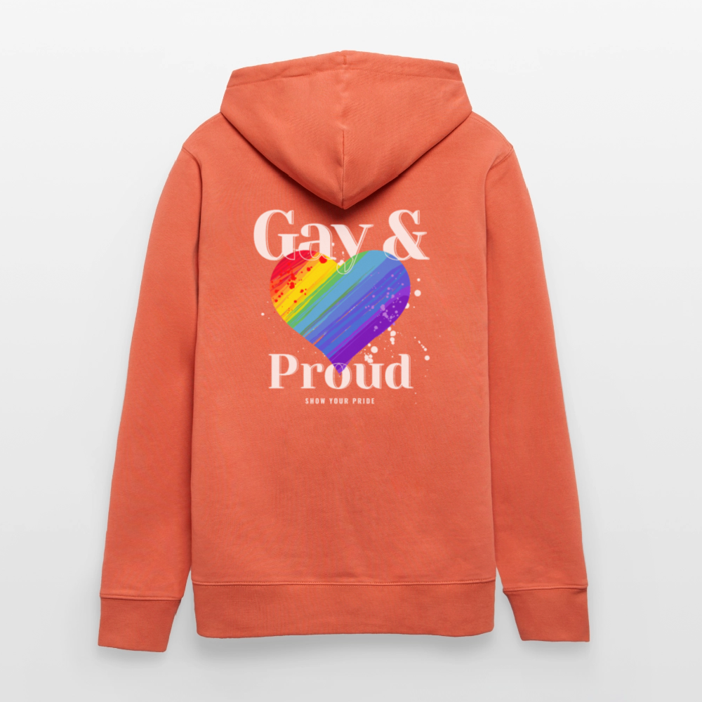 Gay & Proud | Pride Bio-Hoodie Unisex - Hellrot