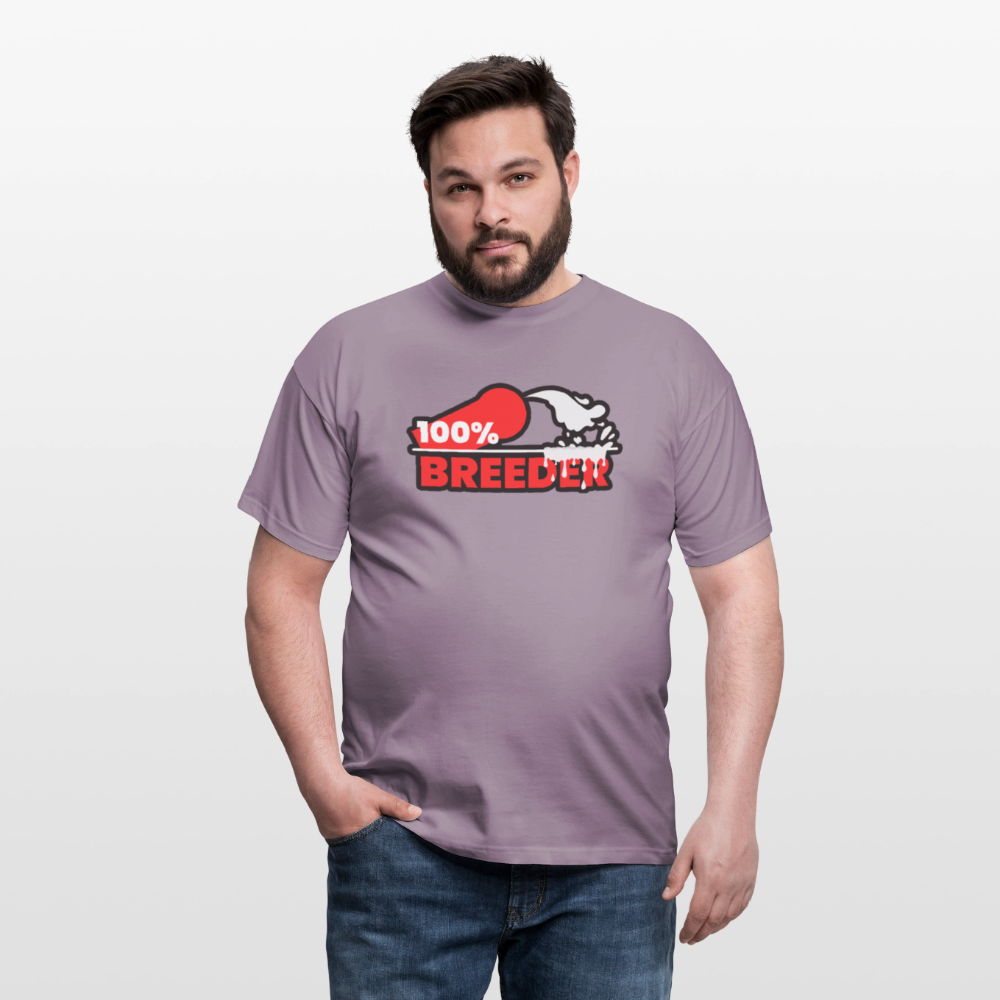 100% BREEDER | Kink Fetish Pride T-Shirt - Lilagrau