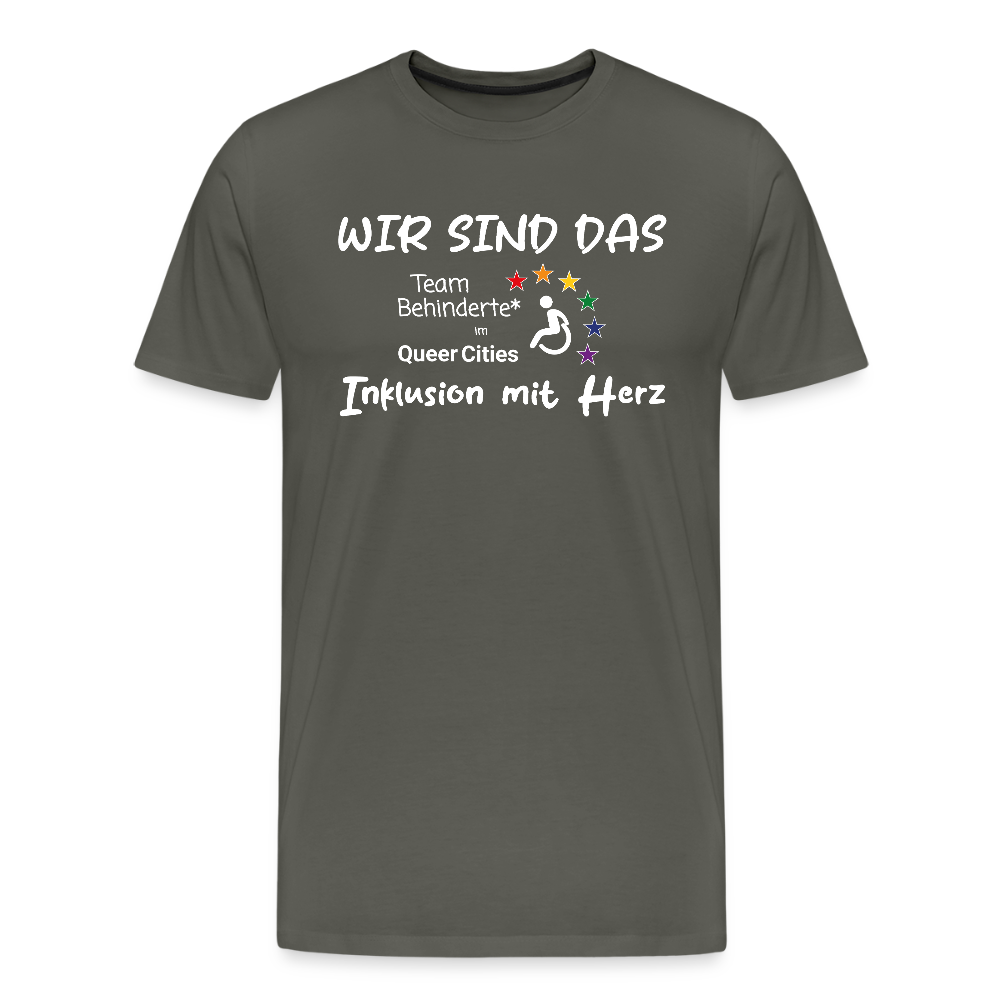 Team Behinderte – Inklusion mit Herz | Solidaritäts-Shirt - Asphalt