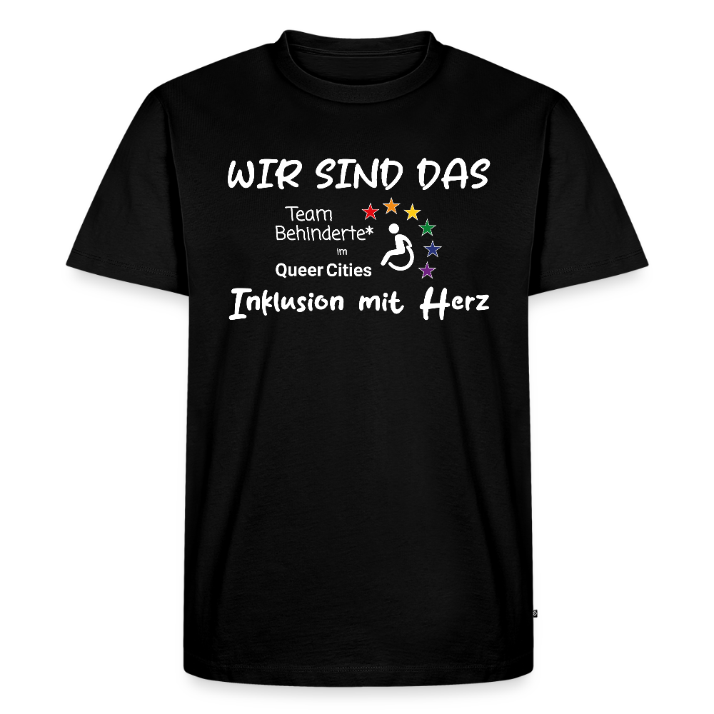 Team Behinderte – Inklusion mit Herz | Solidaritäts-Shirt - Schwarz