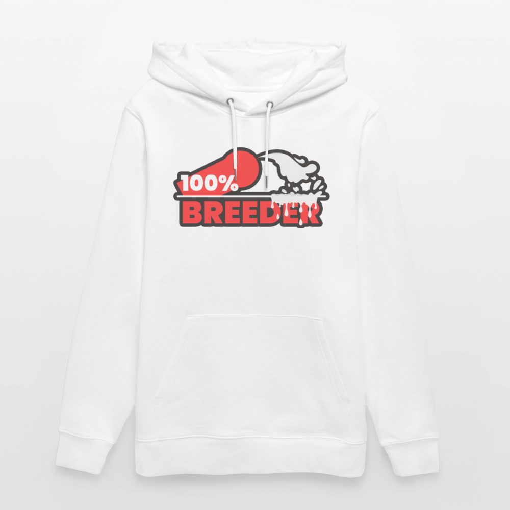 100% BREEDER | Kink Fetish Pride Bio-Hoodie Unisex - Weiß