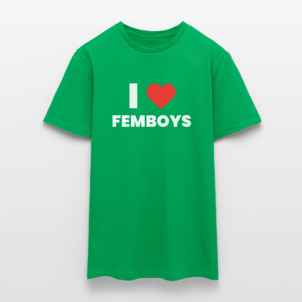 I LOVE FEMBOYS | Kink Fetish Pride T-Shirt - Kelly Green