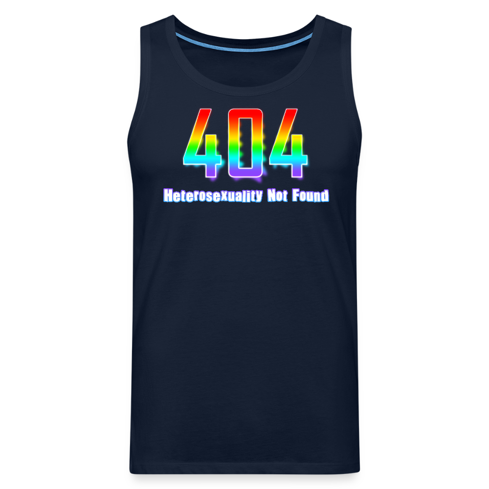 Error 404 Heterosexuality Not Found Premium Tank Top - Navy