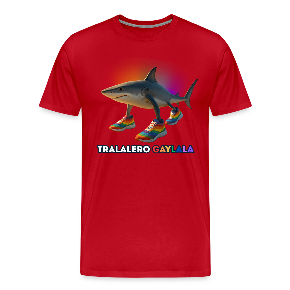 Tralalero Gaylala Pride Premium T-Shirt - Rot