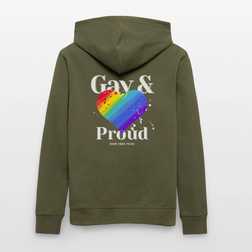 Gay & Proud | Pride Bio-Hoodie Unisex - Khaki Grün