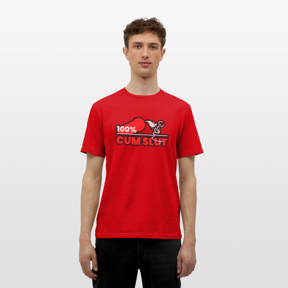 100% CUM SLUT | Kink Fetish Pride T-Shirt - Rot