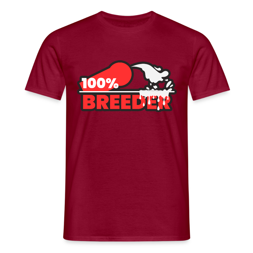 100% BREEDER | Kink Fetish Pride T-Shirt - Ziegelrot