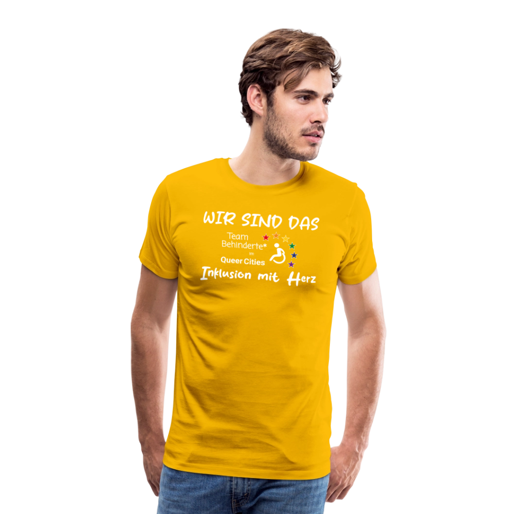 Team Behinderte – Inklusion mit Herz | Solidaritäts-Shirt - Sonnengelb