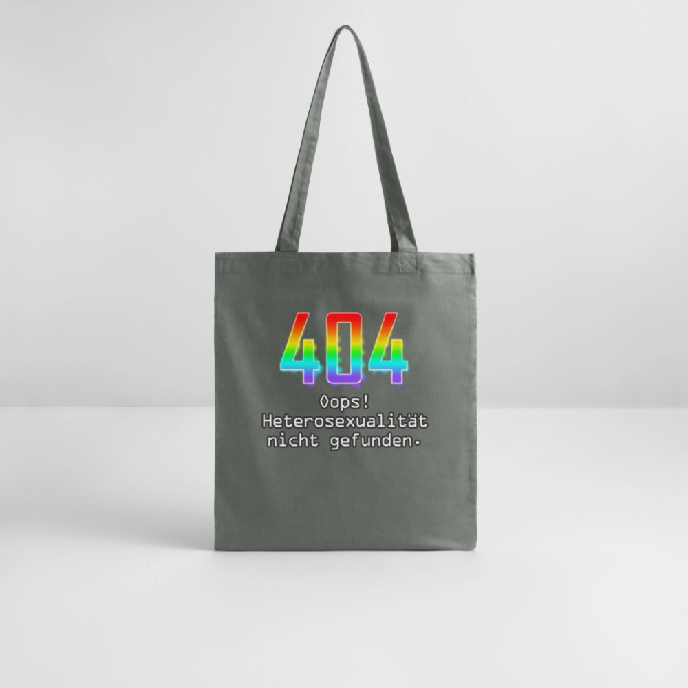 404 ERROR: Heterosexualität nicht gefunden. Pride Bio-Stoffbeutel - Anthrazit