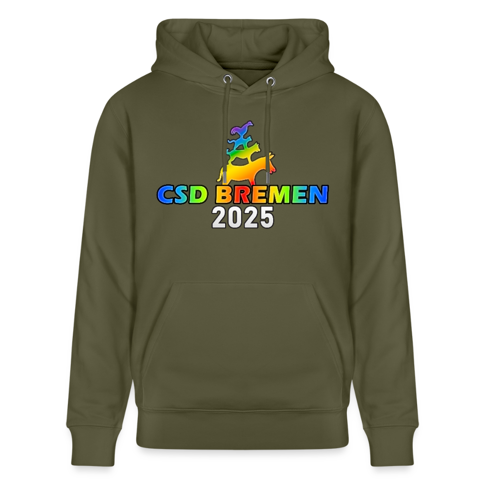 CSD Bremen 2025 Pride Unisex Bio-Hoodie - Khaki Grün