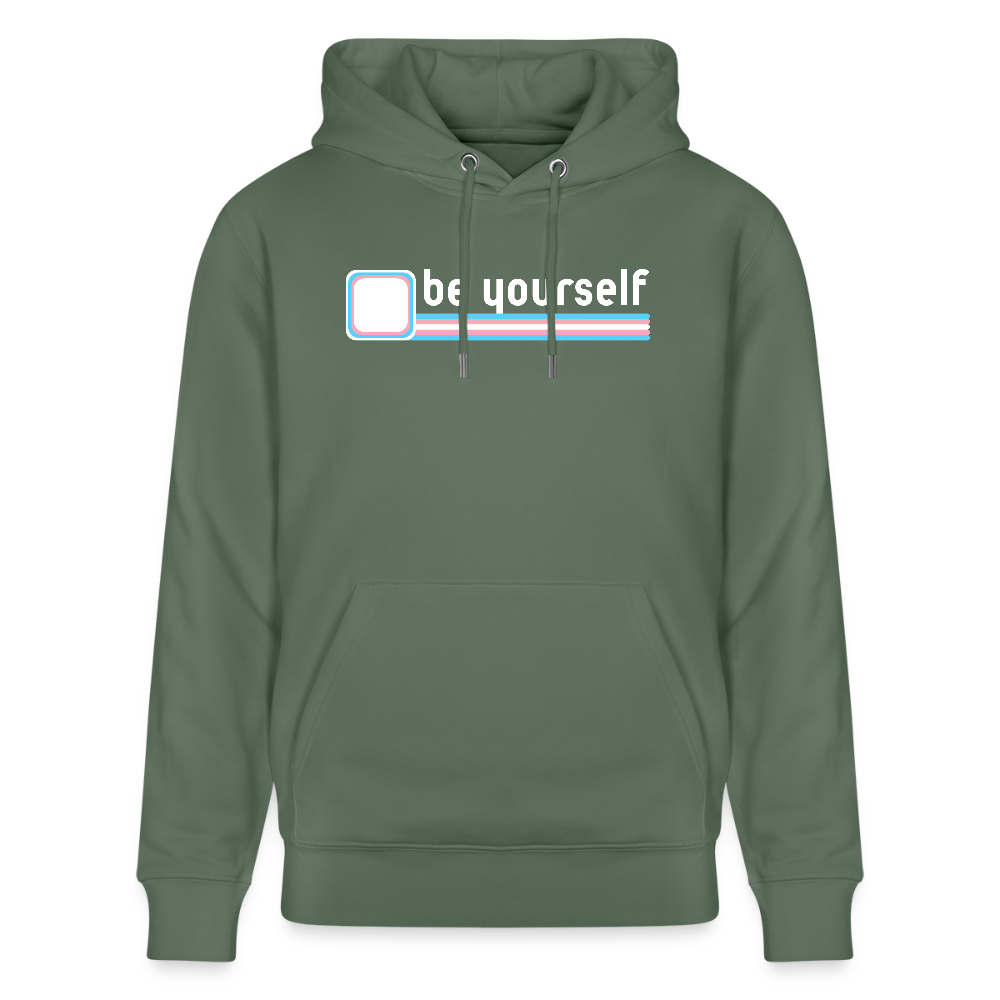 "be yourself" | Trans Pride Bio-Hoodie Unisex - Tanngrün