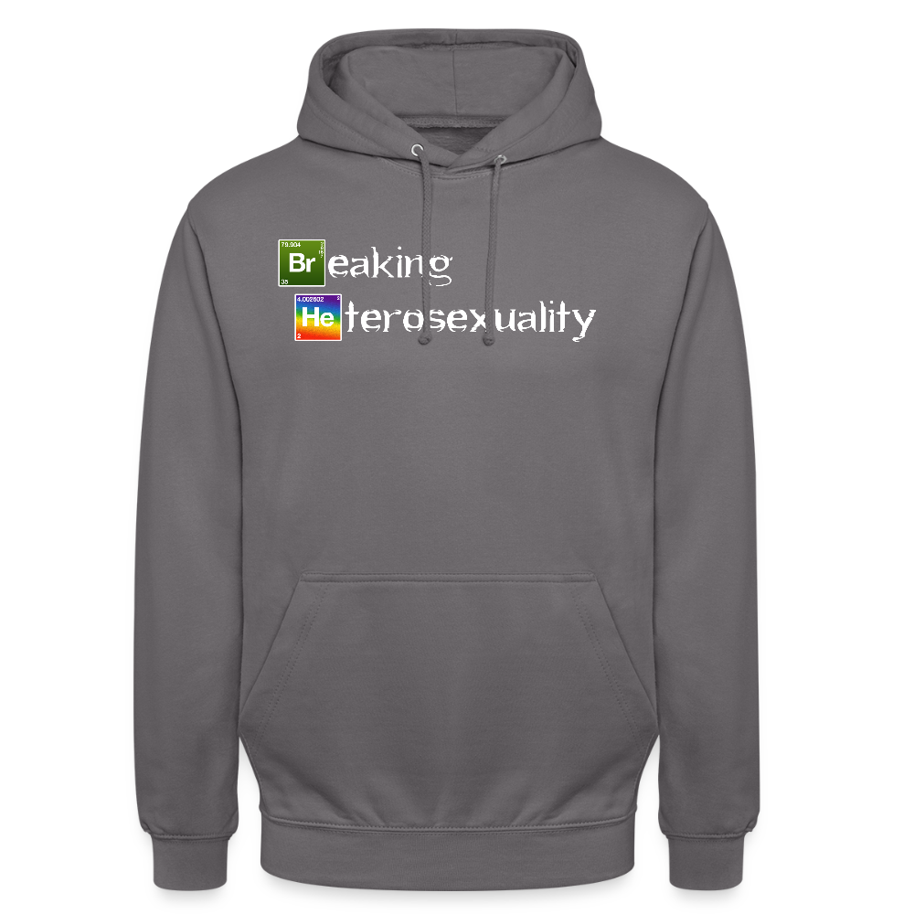 Breaking Heterosexuality Unisex Hoodie - Mittelgrau