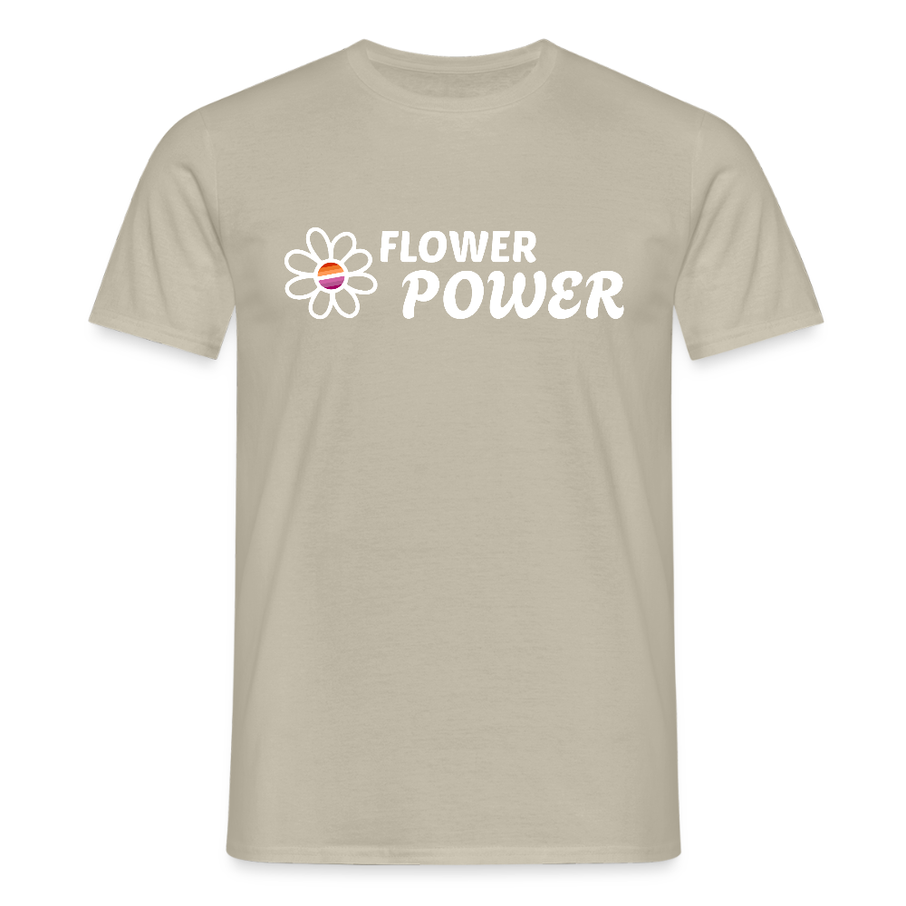 Flower Power! | Lesbian Pride T-Shirt - Sandbeige