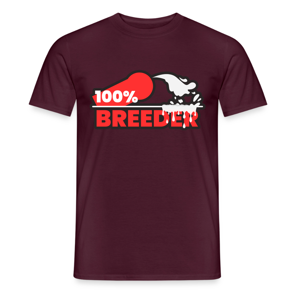 100% BREEDER | Kink Fetish Pride T-Shirt - Ziegelrot