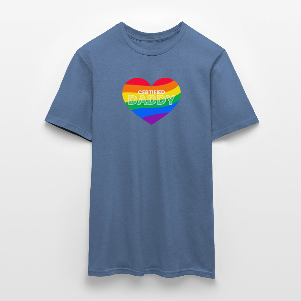 CERTIFIED DADDY | Kink Fetish Pride T-Shirt - Taubenblau