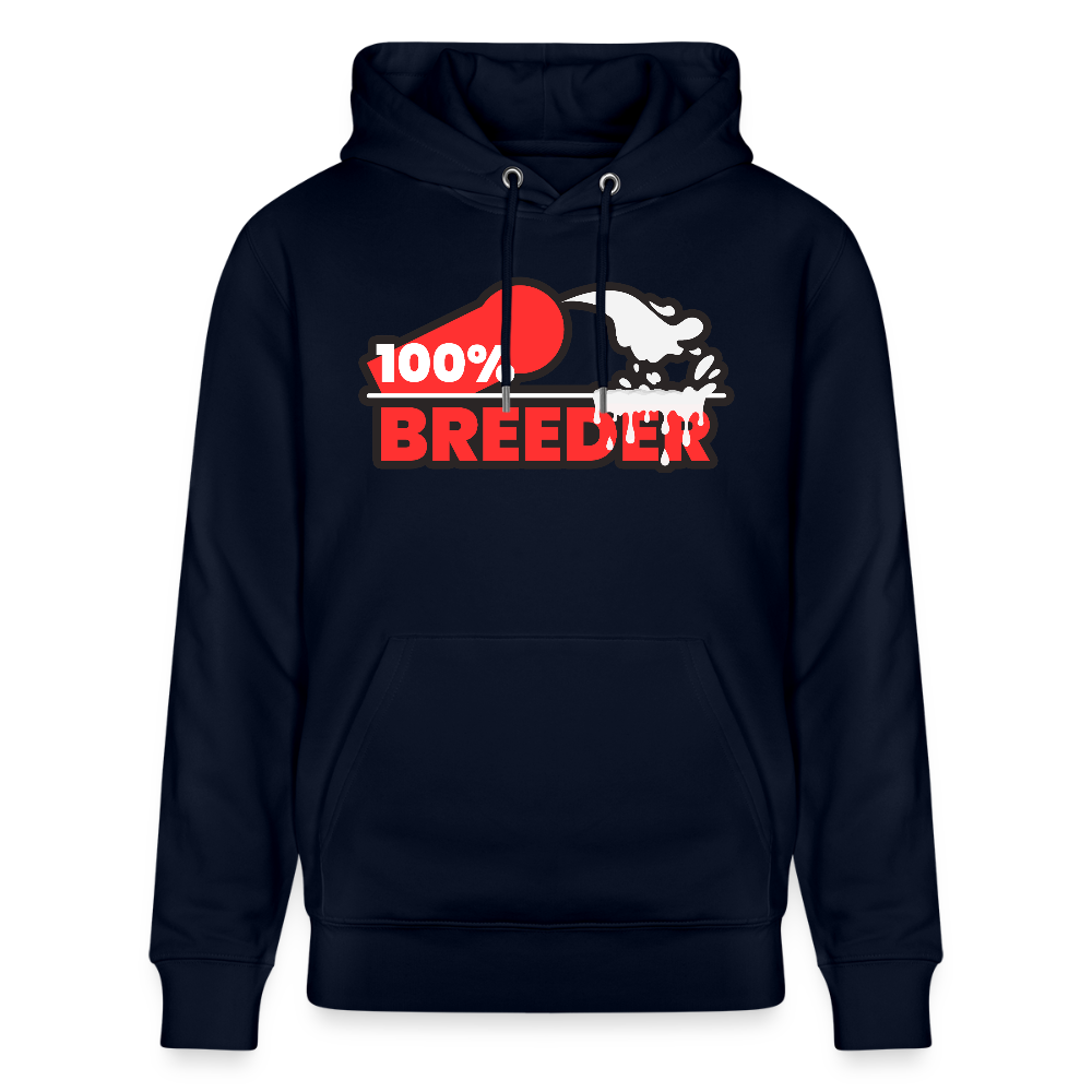100% BREEDER | Kink Fetish Pride Bio-Hoodie Unisex - Navy