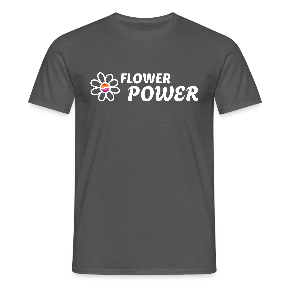 Flower Power! | Lesbian Pride T-Shirt - Anthrazit