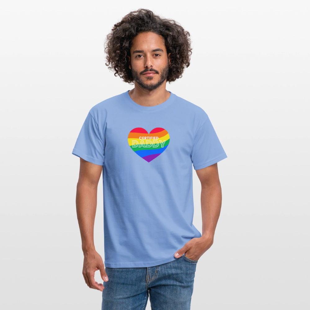 CERTIFIED DADDY | Kink Fetish Pride T-Shirt - carolina blue