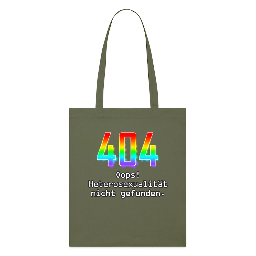 404 ERROR: Heterosexualität nicht gefunden. Pride Bio-Stoffbeutel - Khaki