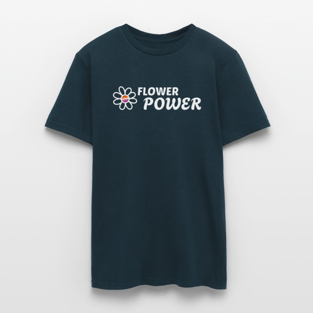 Flower Power! | Lesbian Pride T-Shirt - Navy