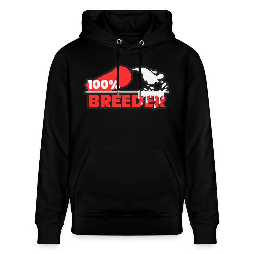 100% BREEDER | Kink Fetish Pride Bio-Hoodie Unisex - Schwarz