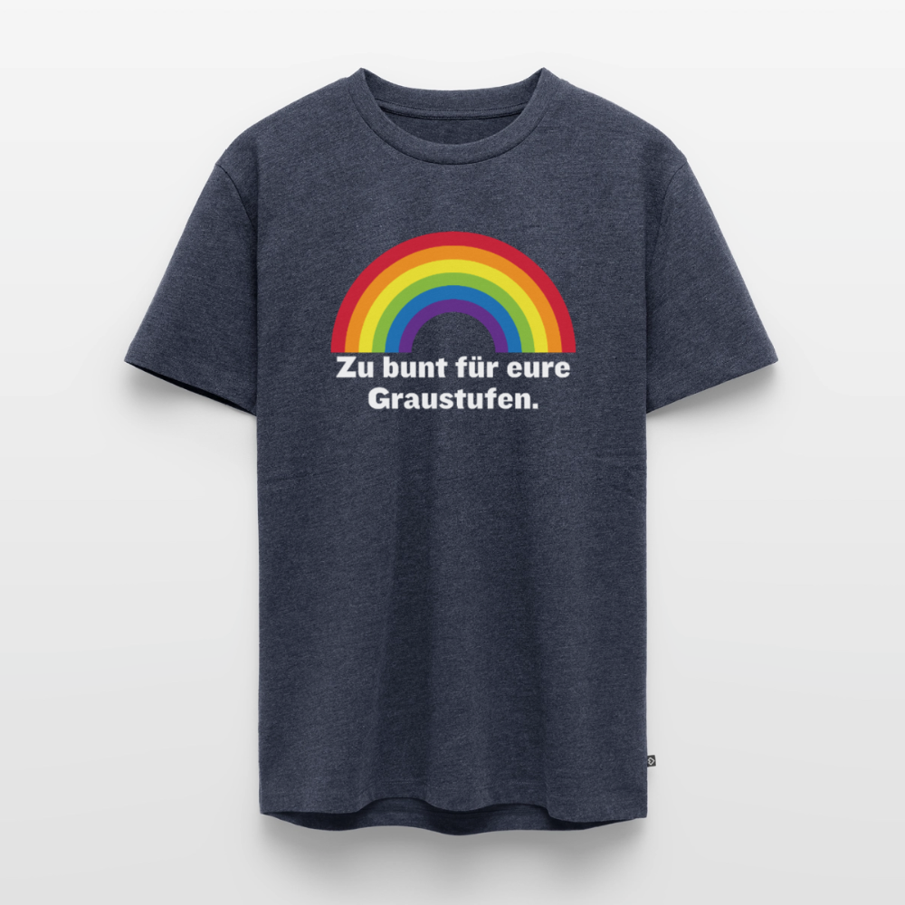 Zu bunt für eure Graustufen Premium Pride T-Shirt - Jeansblau