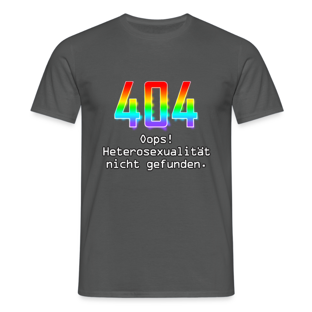 Error: 404 - Keine Heterosexualität Pride T-Shirt - Anthrazit