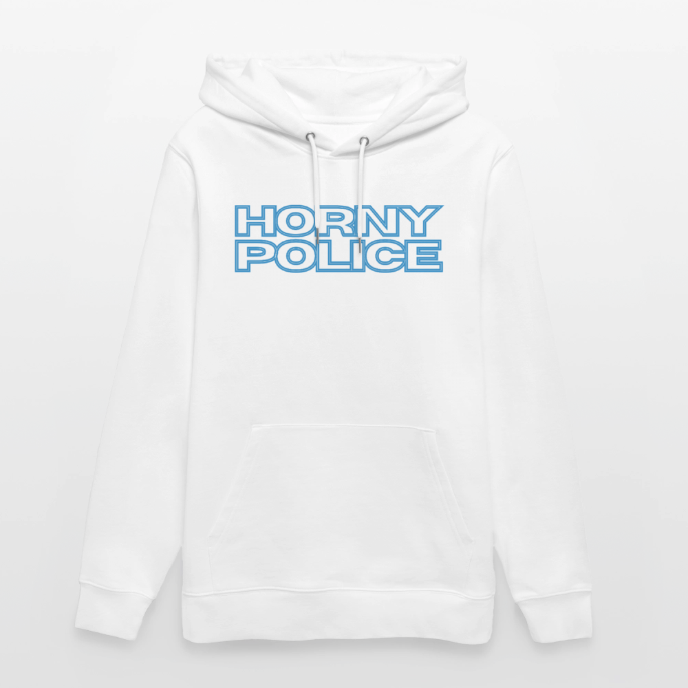 HORNY POLICE | Kink Fetish Pride Bio-Hoodie Unisex - Weiß