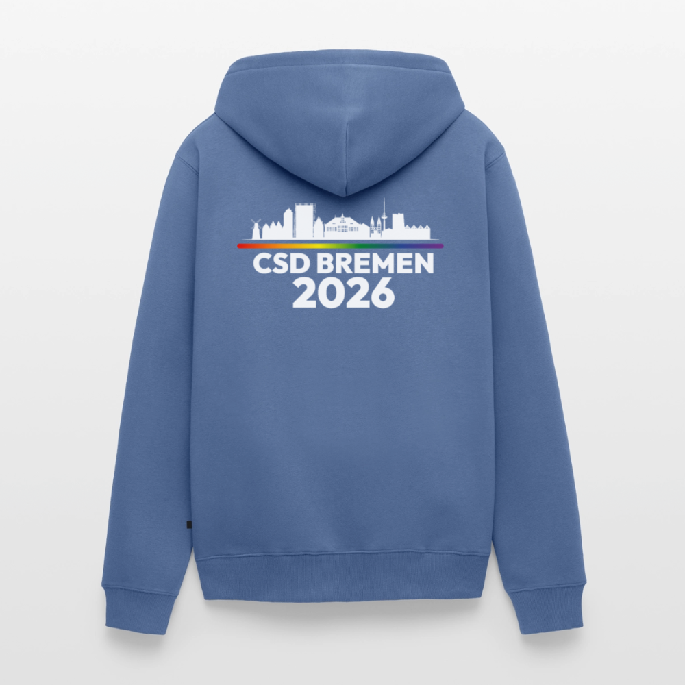 CSD BREMEN 2026 PRIDE | Premium Kapuzenjacke - Taubenblau