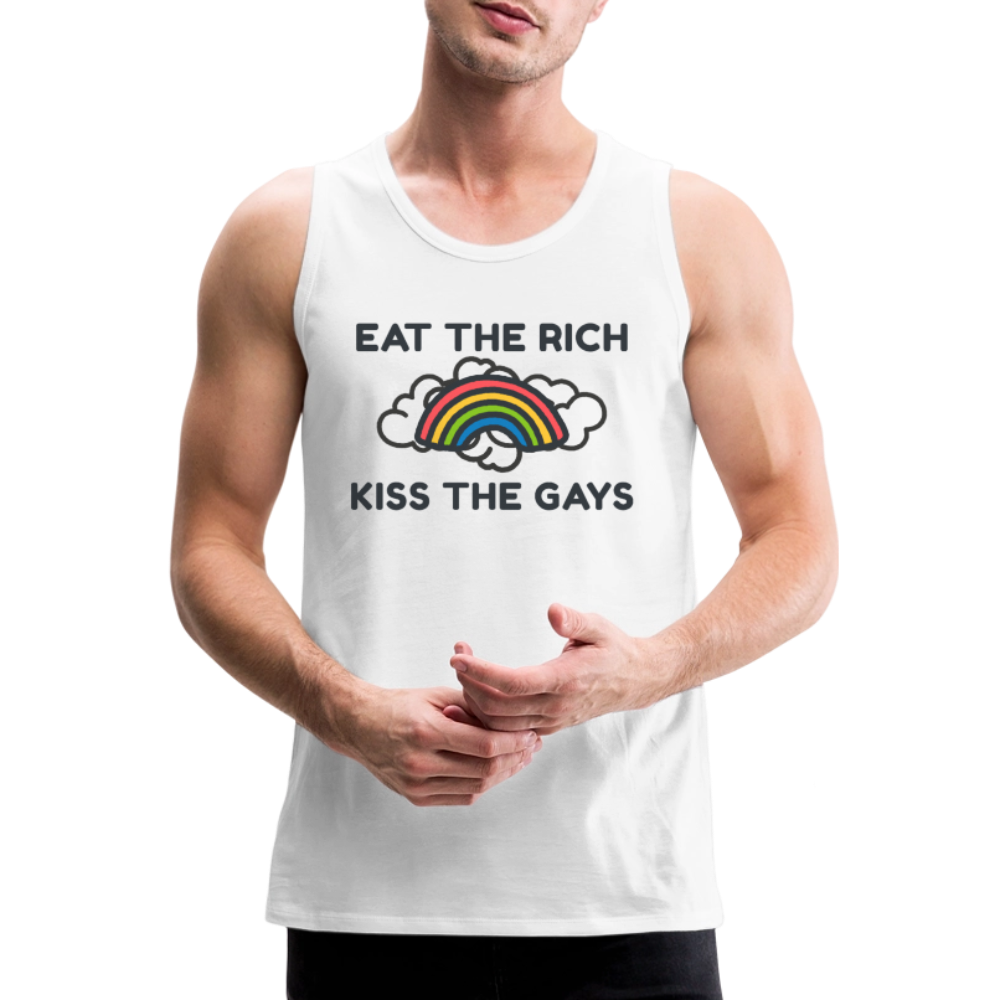 Eat the Rich, Kiss the Gays! Premium Tank Top - Weiß