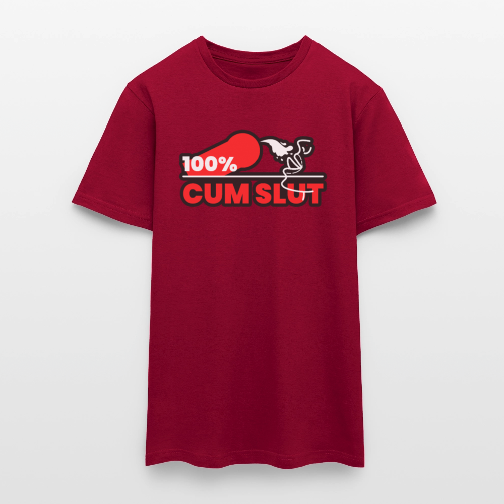 100% CUM SLUT | Kink Fetish Pride T-Shirt - Ziegelrot