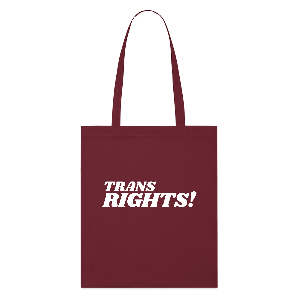 Trans Rights! | Pride Bio-Stoffbeutel - Burgunderrot