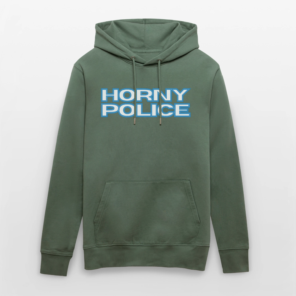 HORNY POLICE | Kink Fetish Pride Bio-Hoodie Unisex - Tanngrün