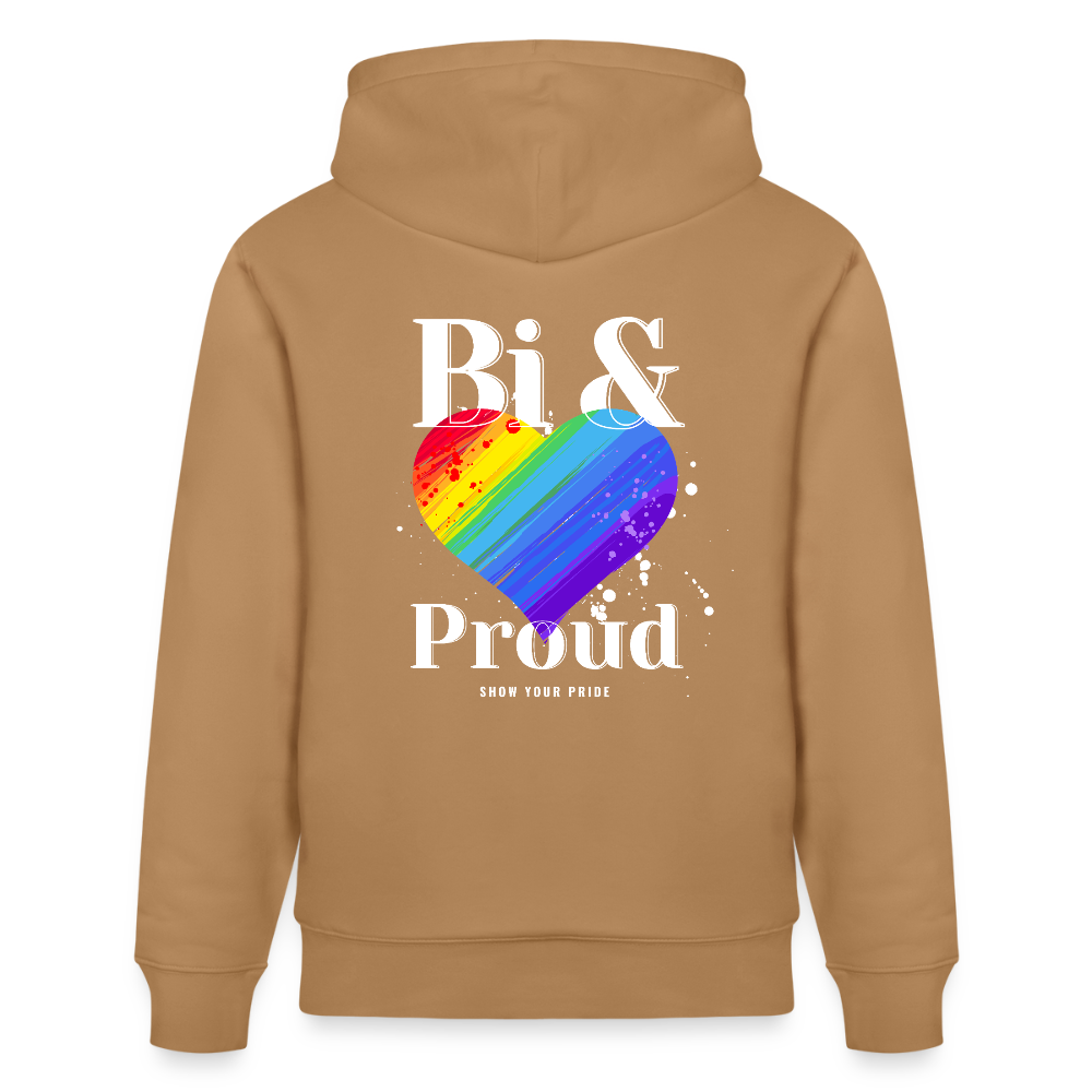 Bi & Proud | Pride Bio-Hoodie Unisex - Karamell