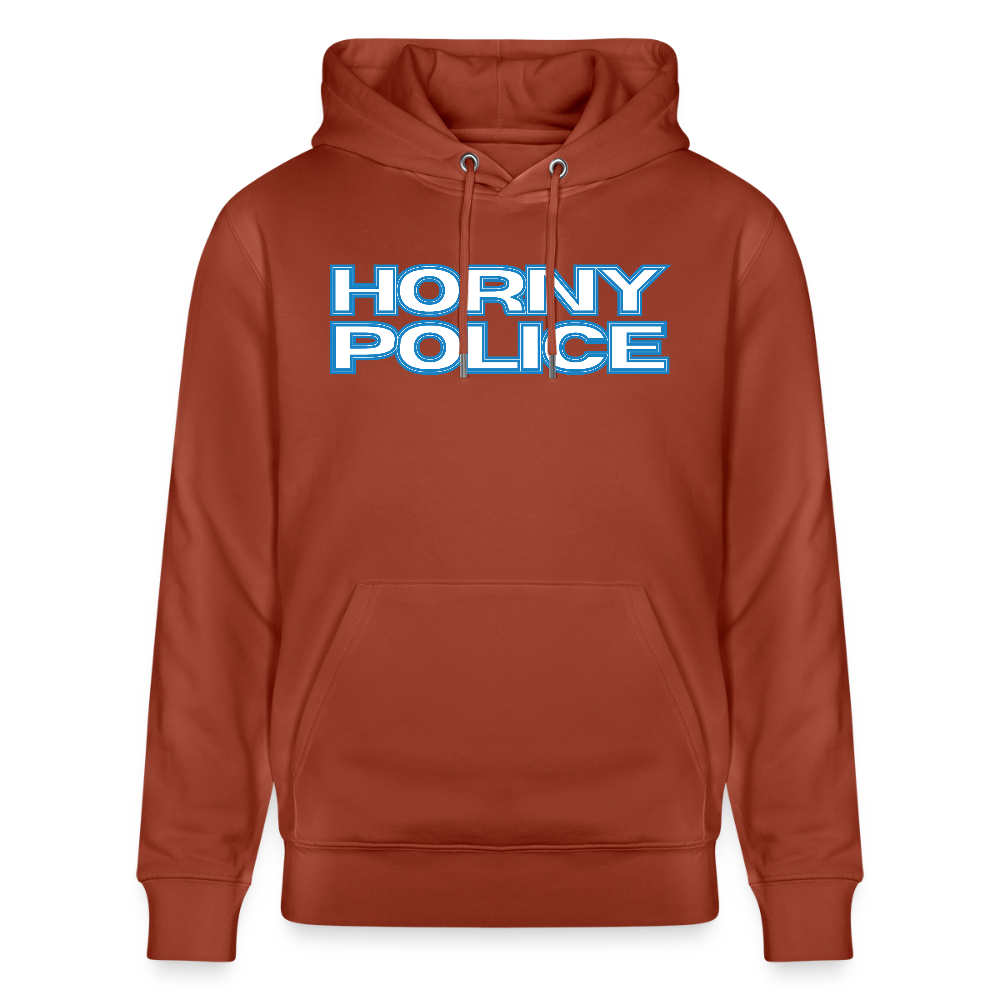 HORNY POLICE | Kink Fetish Pride Bio-Hoodie Unisex - Terrakotta