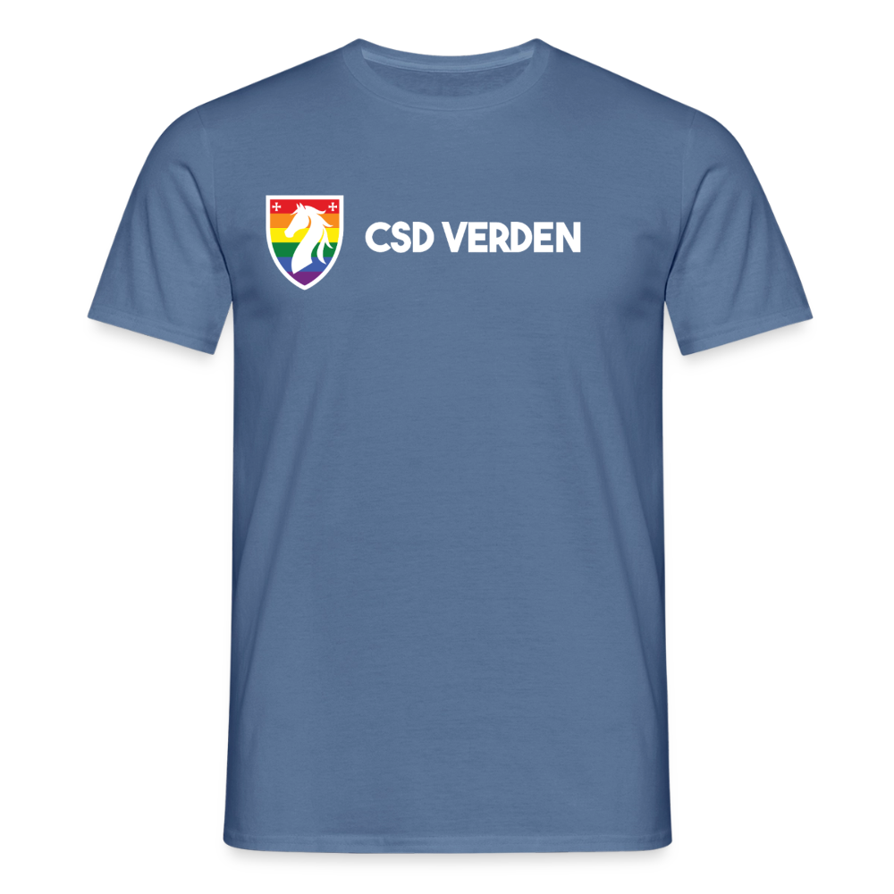 CSD Verden Premium Pride T-Shirt Doppelseitig - Taubenblau