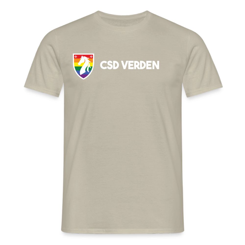 CSD Verden Premium Pride T-Shirt Doppelseitig - Sandbeige