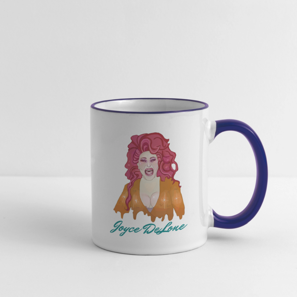 Joyce DeLone Fan-Tasse - Weiß/Kobaltblau