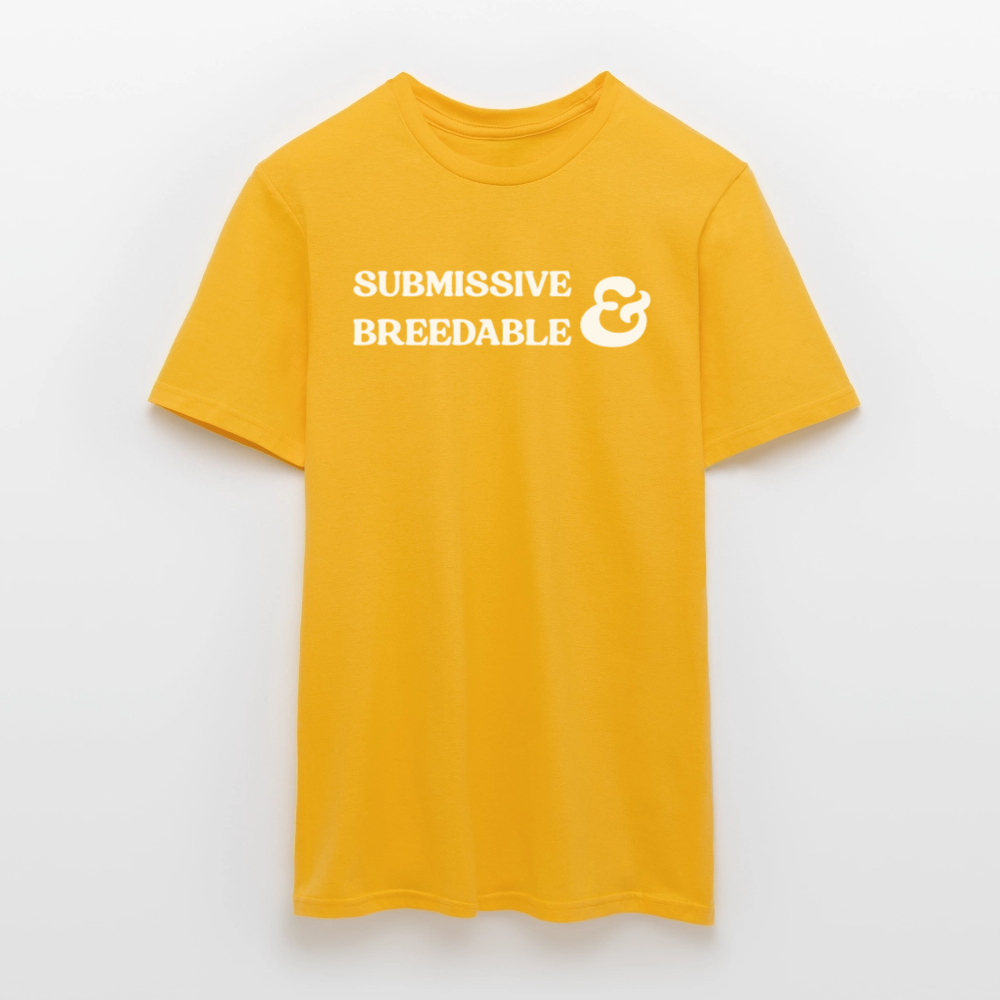 Submissive & Breedable | Kink Fetish Pride T-Shirt - Gelb
