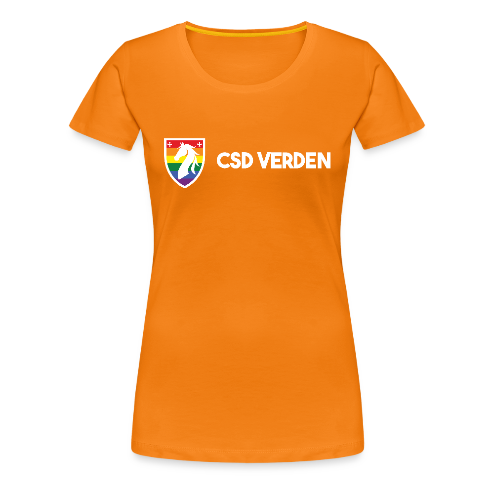 CSD Verden Premium Pride T-Shirt Tailiert Doppelseitig - Orange